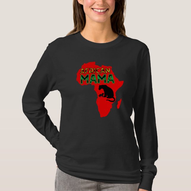 Afrikanische Löwenmutter Rot T-Shirt (Vorderseite)
