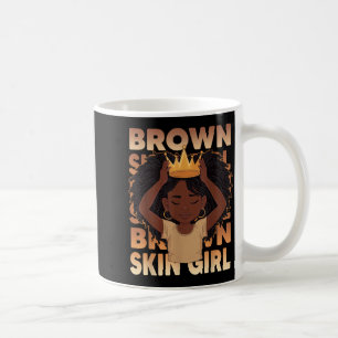 Afrikanische Mädchen Braune Haut Mädchen Schwarzes Kaffeetasse
