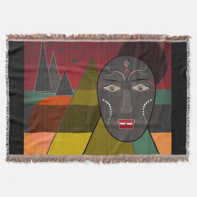 Afrikanische Maske Decke (Vorderseite)