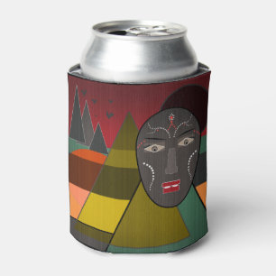 Afrikanische Maske Dosenkühler