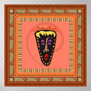 Afrikanische Maske Poster