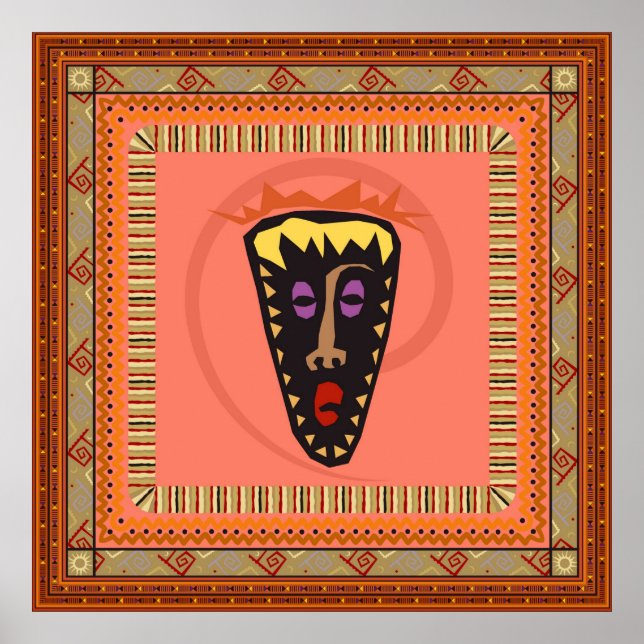 Afrikanische Maske Poster (Vorne)
