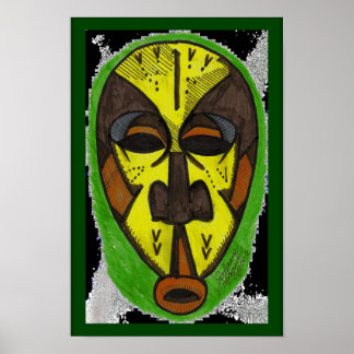 Afrikanische Maske Poster