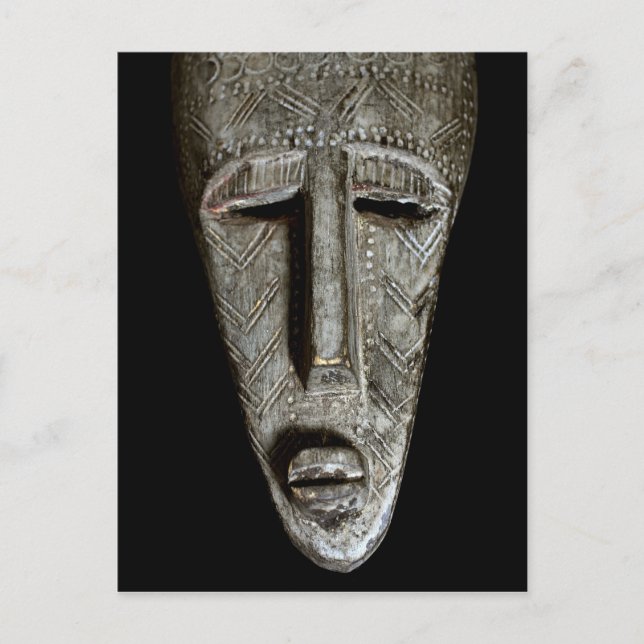 Afrikanische Maske Postkarte (Vorderseite)