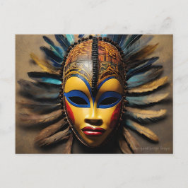 Afrikanische Maske Postkarte