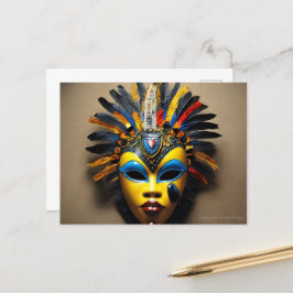Afrikanische Maske Postkarte