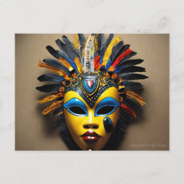 Afrikanische Maske Postkarte