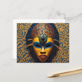 Afrikanische Maske Postkarte