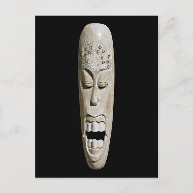 Afrikanische Maske Postkarte (Vorderseite)
