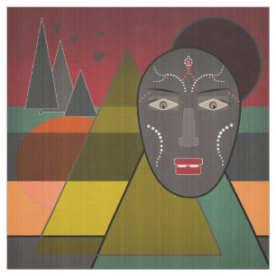 Afrikanische Maske Stoff