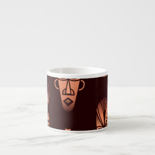 Afrikanische Masken, dunkler Hintergrund Espressotasse