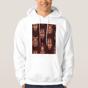 Afrikanische Masken, dunkler Hintergrund Hoodie