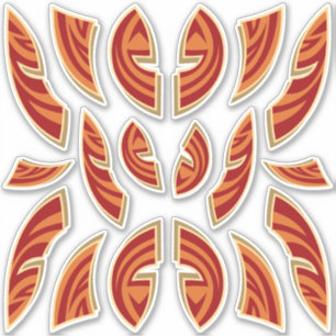 Afrikanische Masken Icon-Sammlung Kontur-Aufkleber Aufkleber