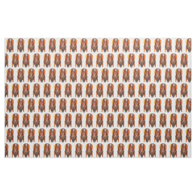 afrikanische Masken in Weiß Stoff (Yard (91,4 cm))