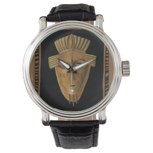 Afrikanische Masken-Malerei von Chariklia Zarris Armbanduhr