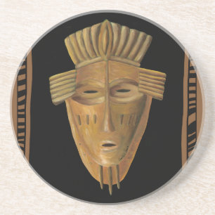 Afrikanische Masken-Malerei von Chariklia Zarris Getränkeuntersetzer