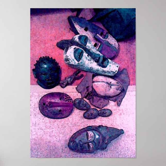 Afrikanische Masken Poster (Vorne)