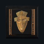 Afrikanische Maskenmalerei von Chariklia Zarris Geschenkbox<br><div class="desc">Chariklia Zarris schuf dieses Bild einer afrikanischen Maske. Viele dieser Masken werden in Zeremonien verwendet,  damit eine Gemeinschaft von Menschen mit verstorbenen Vorfahren oder den Geistern von Tieren kommunizieren kann. Bringen Sie ein bisschen traditionelle afrikanische Kultur in Ihre Zuhause!</div>