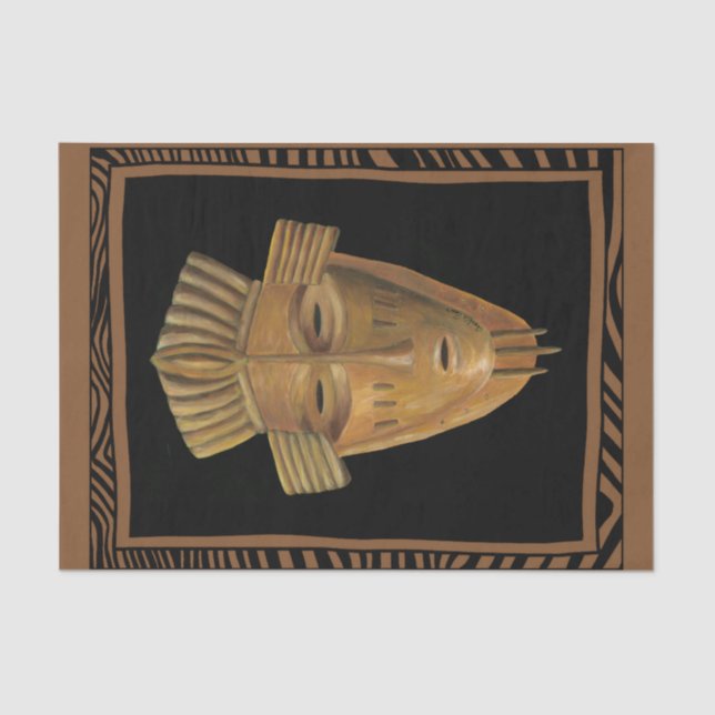 Afrikanische Maskenmalerei von Chariklia Zarris Seidenpapier (Vorderseite)