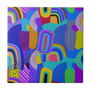 Afrikanische maximalistische Landschaftskarte Fliese