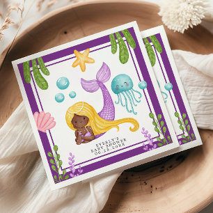 Afrikanische Meerjungfrau Ozean-Baby-Party-Serviet Serviette