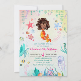 Afrikanische Meerjungfrau-Party Einladung