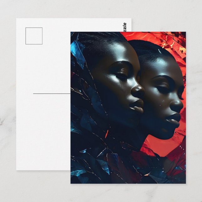 Afrikanische Modekunst Postkarte (Vorne/Hinten)