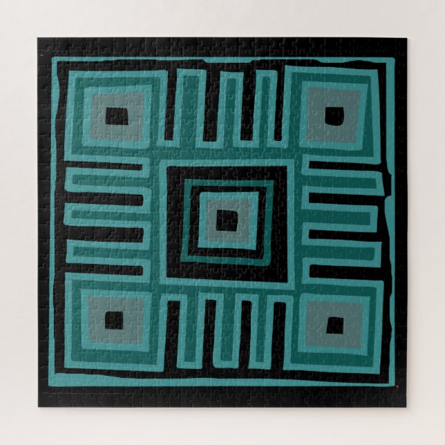 Afrikanische Mud Cloth Pattern Puzzle (Vertikal)