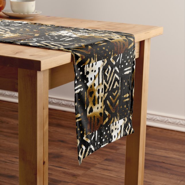 afrikanische Mud Cloud Print Kurzer Tischläufer (Beispiel)