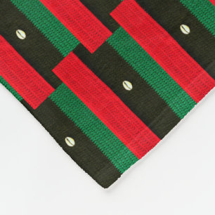 Afrikanische Muscheln und Rote Crochet Print auf Fleecedecke