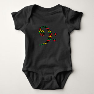 Afrikanische Muster Bass Clef Reggae Kunst Baby Strampler