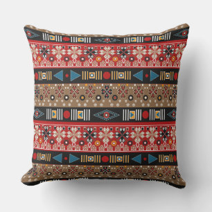 Afrikanische Muster, orientalische Muster Wurfkiss Kissen