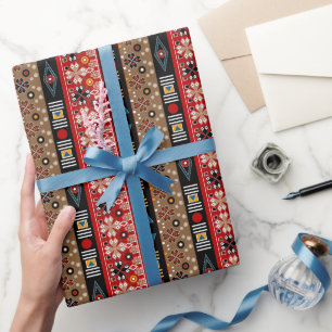 afrikanische Muster, orientalisches Muster Kissen Geschenkpapier