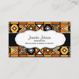 Afrikanische Muster-Visitenkarten Visitenkarte
