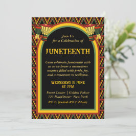 Afrikanische Patterns Juneteenth-Feier Einladung