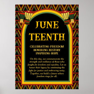Afrikanische Patterns Juneteenth-Feier Poster