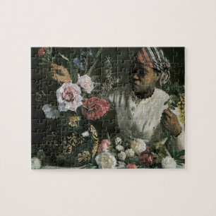 Afrikanische Peonings von Frederic Bazille, Blume Puzzle