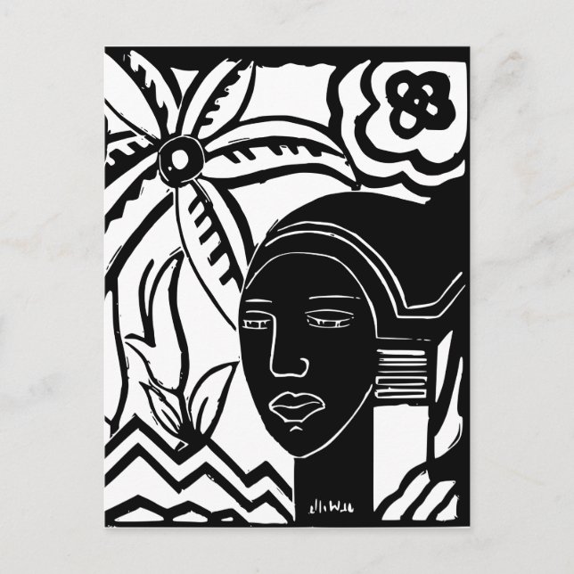 Afrikanische Phantasy Postkarte (Vorderseite)