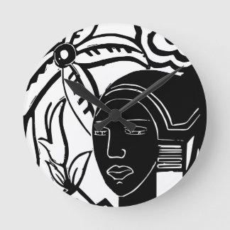 Afrikanische Phantasy Runde Wanduhr