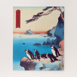 Afrikanische Pinguine, Kap-Wind - Japanische Kunst Puzzle