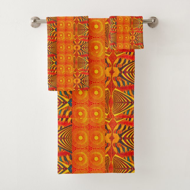 afrikanische Print Badhandtuch Set (Insitu)
