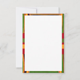 afrikanische Print Flat Dankeschön Karte