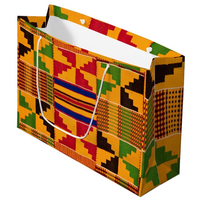 afrikanische Print Große Geschenktüte (Vorderseite Schrägansicht)