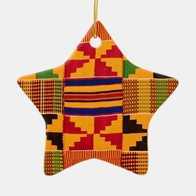 afrikanische Print Keramik Ornament (Vorne)