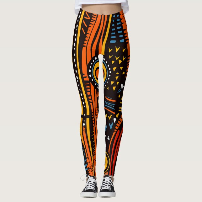 afrikanische Print Leggings (Vorderseite)