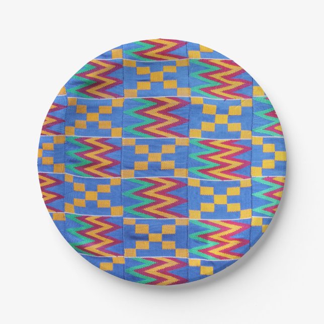 afrikanische Print Pappteller (Vorderseite)
