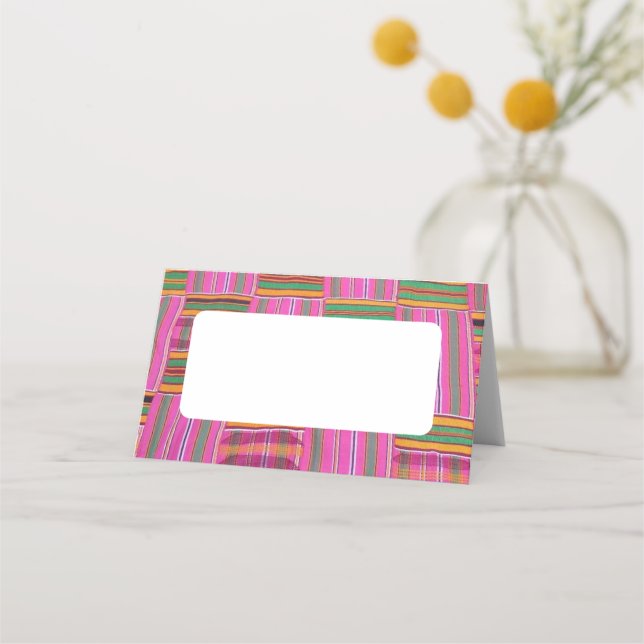 afrikanische Print Platzkarte (Vorderseite)