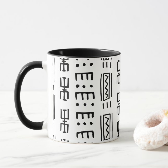 afrikanische Print Tasse (Mit Donut)