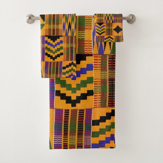 afrikanische Print V1 Badhandtuch Set (Insitu)