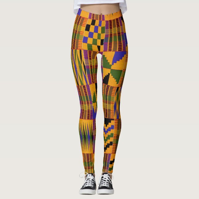 afrikanische Print V1 Leggings (Vorderseite)